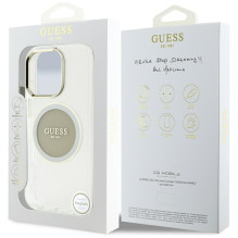 „Guess IML Metal Colored Circle Classic Logo MagSafe“ dėklas, skirtas „iPhone 16 Pro Max“ – pilkas