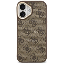 „Guess 4G PU Classic Logo MagSafe“ dėklas, skirtas iPhone 17 – rudas