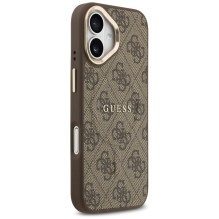 „Guess 4G PU Classic Logo MagSafe“ dėklas, skirtas iPhone 17 – rudas