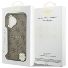 Guess 4G PU Classic Logo MagSafe Case for iPhone 17 - Brown