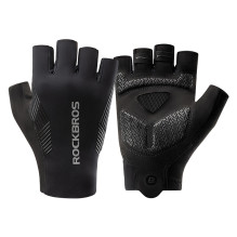 Rockbros cycling gloves spring / summer / autumn, short fingers, size: XXL - black
