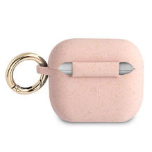 „Guess GUA3SGGEP“ „AirPods 3“ dėklas, rožinis / rožinis, blizgučiais iš silikono
