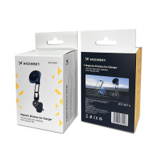 Wozinsky WCT5-6S2Y Car Holder with Qi / MagSafe 15W Wireless Charger and Air Vent Fan - Black