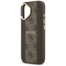 „Guess 4G Stripe MagSafe“ dėklas, skirtas „iPhone 17“ – rudas
