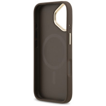 „Guess 4G Stripe MagSafe“ dėklas, skirtas „iPhone 17“ – rudas