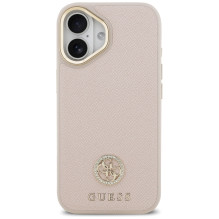 Guess Grained Strass Logo MagSafe case for iPhone 17 - pink
