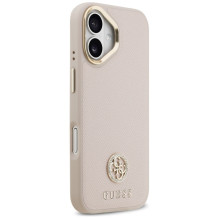 „Guess“ grūdėto Strass logotipo „MagSafe“ dėklas, skirtas iPhone 17 – rožinis