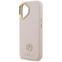 „Guess“ grūdėto Strass logotipo „MagSafe“ dėklas, skirtas iPhone 17 – rožinis
