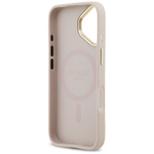 „Guess“ grūdėto Strass logotipo „MagSafe“ dėklas, skirtas iPhone 17 – rožinis
