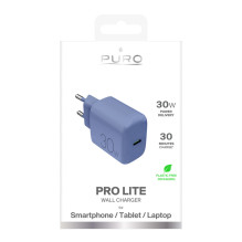 „Puro Pro Lite“ 30 W USB-C sieninis įkroviklis – mėlynas