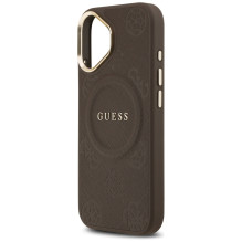 Guess Peony Hot Stamp MagSafe Case for iPhone 17 - Brown