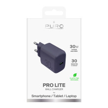 „Puro Pro Lite“ 30 W USB-C sieninis įkroviklis – pilkas