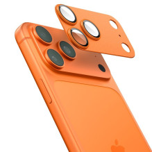 „Spigen Optic Pro XL“ kameros objektyvo stiklas, skirtas „iPhone 17 Pro Max“ – oranžinis