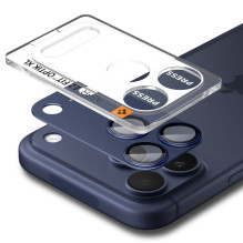 „Spigen Optik Pro XL“ kameros objektyvo stiklas, skirtas „iPhone 17 Pro Max“ – tamsiai mėlynas „Spigen Optik Pro XL“ kameros objektyvo stiklas, skirtas „iPhone 17 Pro Max“ – tamsiai mėlynas