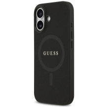 „Guess Saffiano Classic Logo MagSafe“ dėklas, skirtas iPhone 17 – juodas
