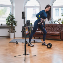 „Wozinsky WST-360YS“ asmenukių lazda su trikojo funkcija ir 360° dirbtinio intelekto automatiniu veido sekimu bei gestų 