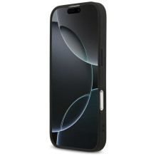 „Guess Saffiano Classic Logo MagSafe“ dėklas, skirtas iPhone 17 – juodas