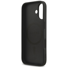 „Guess Saffiano Classic Logo MagSafe“ dėklas, skirtas iPhone 17 – juodas