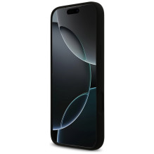 „Guess“ silikoninis „Logo Strass 4G MagSafe“ dėklas, skirtas „iPhone 17 Pro Max“ – juodas