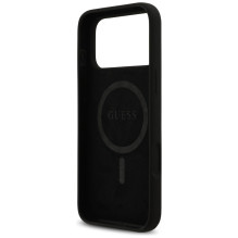Guess Silicone Logo Strass 4G MagSafe Case for iPhone 17 Pro Max - Black