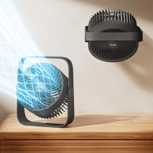 „Rtako WD0Y6S“ dviejų rotorių mini ventiliatorius, 3600 mAh, juodas