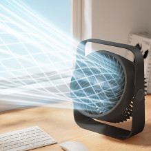 Rtako WD0Y6S Dual Impeller Mini Fan 3600mAh - Black