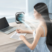 „Rtako WD0Y6S“ dviejų rotorių mini ventiliatorius, 3600 mAh, juodas