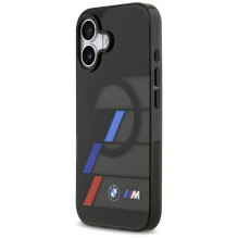 BMW M IML metalinių mygtukų su trijų spalvų linijomis „MagSafe“ dėklas, skirtas iPhone 17 – juodas