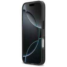 BMW M IML metalinių mygtukų su trijų spalvų linijomis „MagSafe“ dėklas, skirtas iPhone 17 – juodas
