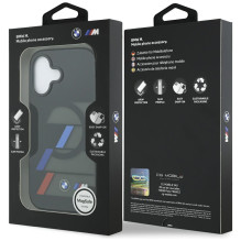 BMW M IML Metal Buttons Tricolor Lines MagSafe Case for iPhone 17 - Black