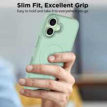 Tech-Protect MagMat MagSafe Case for iPhone 17 - Transparent Green