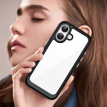 „Outer Space“ dėklas „iPhone 17“ – juodas permatomas