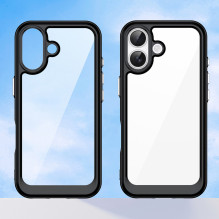 „Outer Space“ dėklas „iPhone 17“ – juodas permatomas