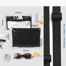 „Spigen A640“ vandeniui atsparus telefono dėklas – juodas