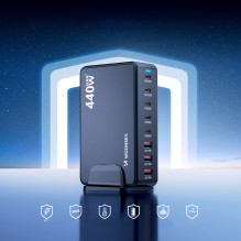 „Wozinsky WSL-440 440W Gan QC3“ įkrovimo stotelė – juoda