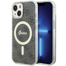 „Guess IML 4G MagSafe iPhone 15 Plus“ dėklas – rudas