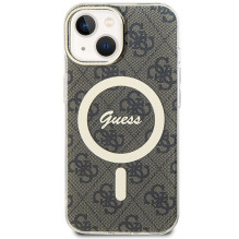 „Guess IML 4G MagSafe iPhone 15 Plus“ dėklas – rudas