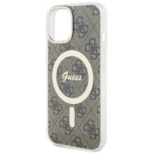 „Guess IML 4G MagSafe iPhone 15 Plus“ dėklas – rudas