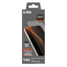 SBS apsauginis stiklas su D3O technologija ir aplikatoriumi, skirtas „iPhone 17 Air“. SBS apsauginis stiklas su D3O technologija ir aplikatoriumi, skirtas „iPhone 17 Air“.