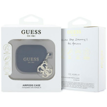 „Guess 4G Charm“ dėklas, skirtas „AirPods 4“ ausinėms – juodas