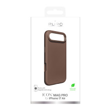 „Puro Icon Mag Pro“ skysto silikono dėklas, skirtas „iPhone 17 Air“, suderinamas su „MagSafe“, su kameros apsauga ir ali