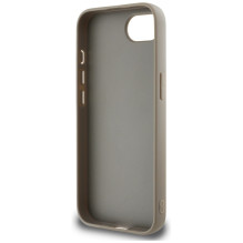 DKNY Repeat Texture Pattern with Tonal Stripe iPhone 16e Case - Beige