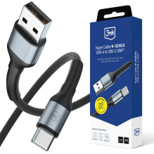 3mk Hyper Cable N-SERIES USB-A / USB-C 2m 9V / 2A 18W / black