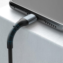 3mk Hyper Cable N-SERIES USB-A / USB-C 2m 9V / 2A 18W / juodas