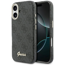 „Guess 4G Script MagSafe“ dėklas, skirtas „iPhone 17“ – juodas