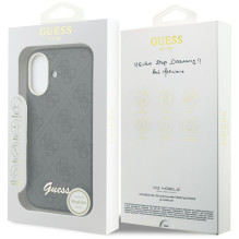 „Guess 4G Script MagSafe“ dėklas, skirtas „iPhone 17“ – juodas