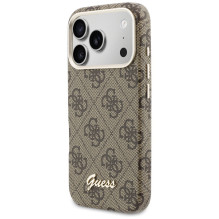 Guess 4G Script MagSafe Case for iPhone 17 Pro - Brown