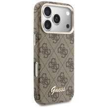 „Guess 4G Script MagSafe“ dėklas, skirtas „iPhone 17 Pro“ – rudas