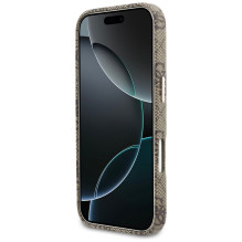 „Guess 4G Script MagSafe“ dėklas, skirtas „iPhone 17 Pro“ – rudas