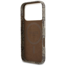 „Guess 4G Script MagSafe“ dėklas, skirtas „iPhone 17 Pro“ – rudas
